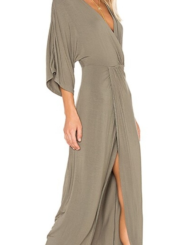 Lovers + Friends Moss Cruise Wrap Maxi Dress, Sz Sm, $189.00